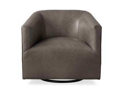 Ellison Leather Plinth Swivel Chair